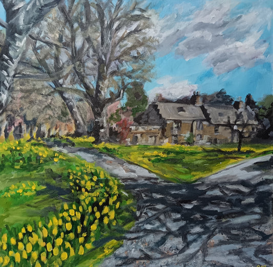 Original "Geilston Gardens in Spring" 16" x 16"