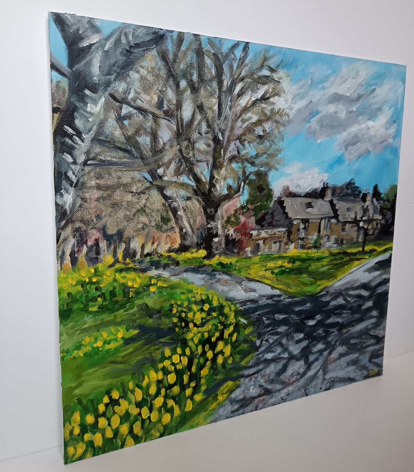 Original "Geilston Gardens in Spring" 16" x 16"