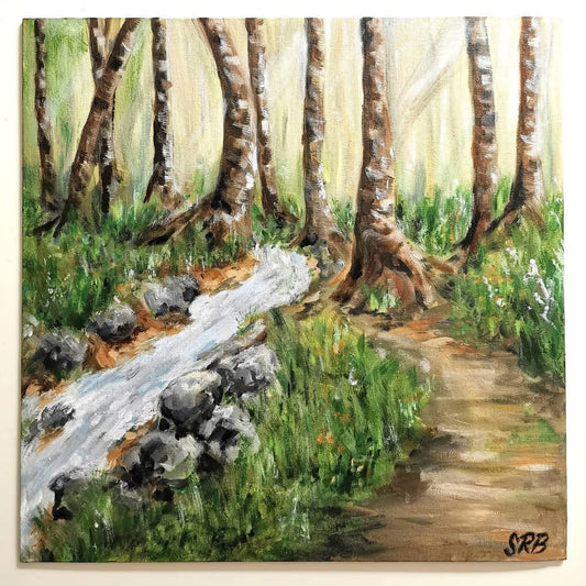 Original "Stream in Springtime" 16" x 16"