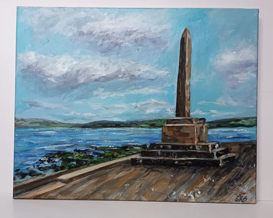 Original "Helensburgh monument" painting 15.5" x 19.5"