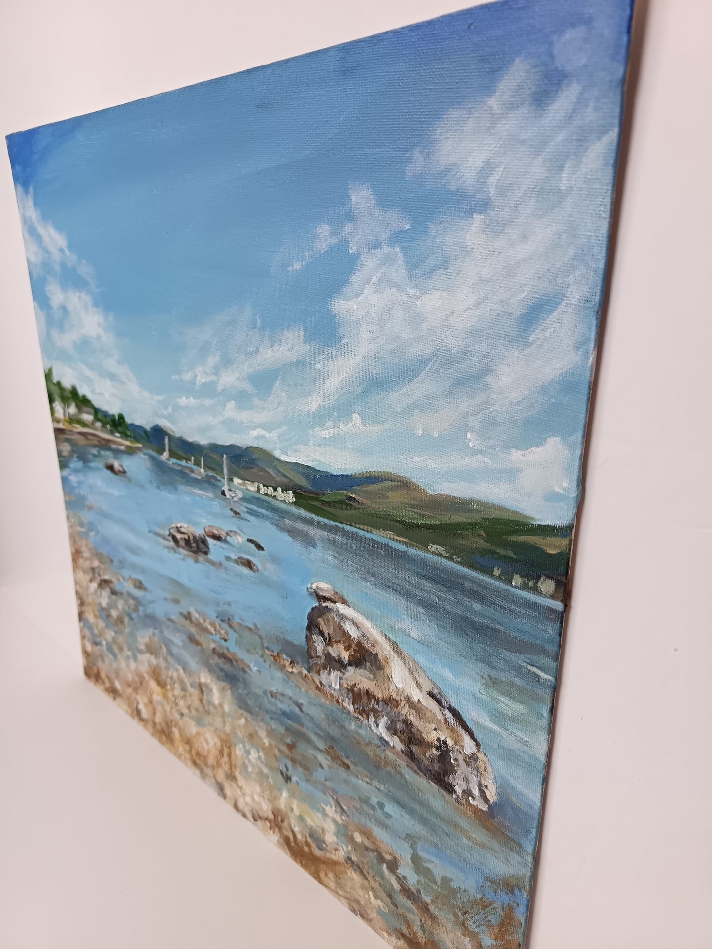 Original "View from Clynder" 16" x 16"