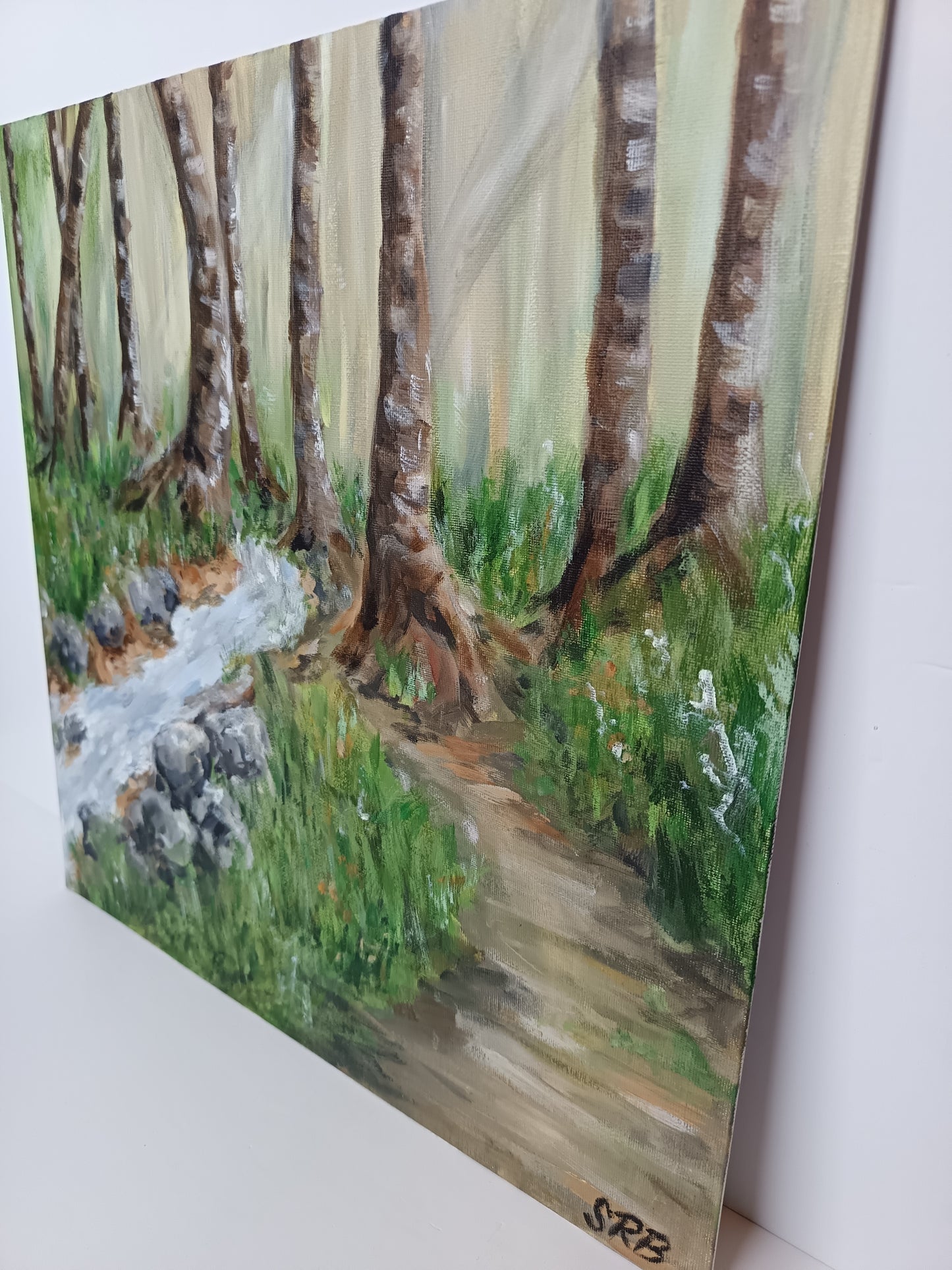 Original "Stream in Springtime" 16" x 16"