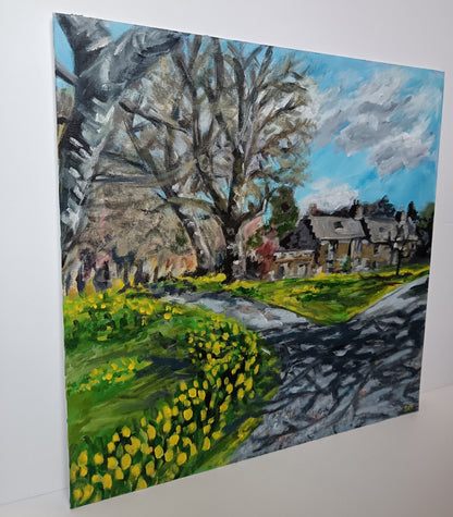 Original "Geilston Gardens in Spring" 16" x 16"