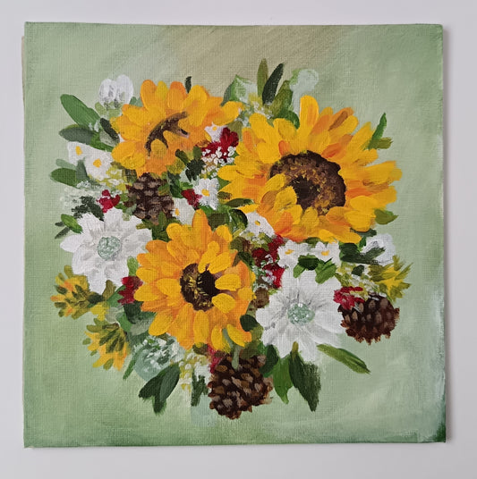 Bespoke bouquet painting 20" x 20"