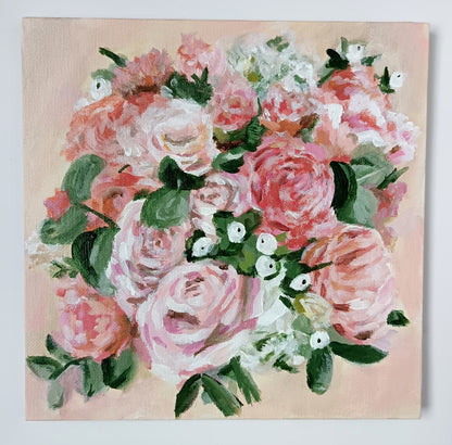 Bespoke bouquet painting 20" x 20"