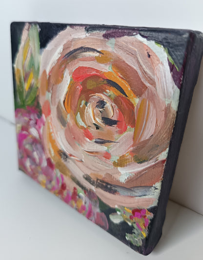 Mini Original "Midnight bouquet" series 4" x 4" (No 3)
