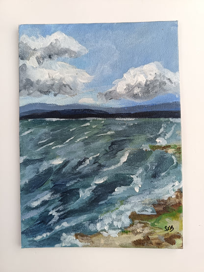Original x3 "Helensburgh water front" triptych 5" x 7"
