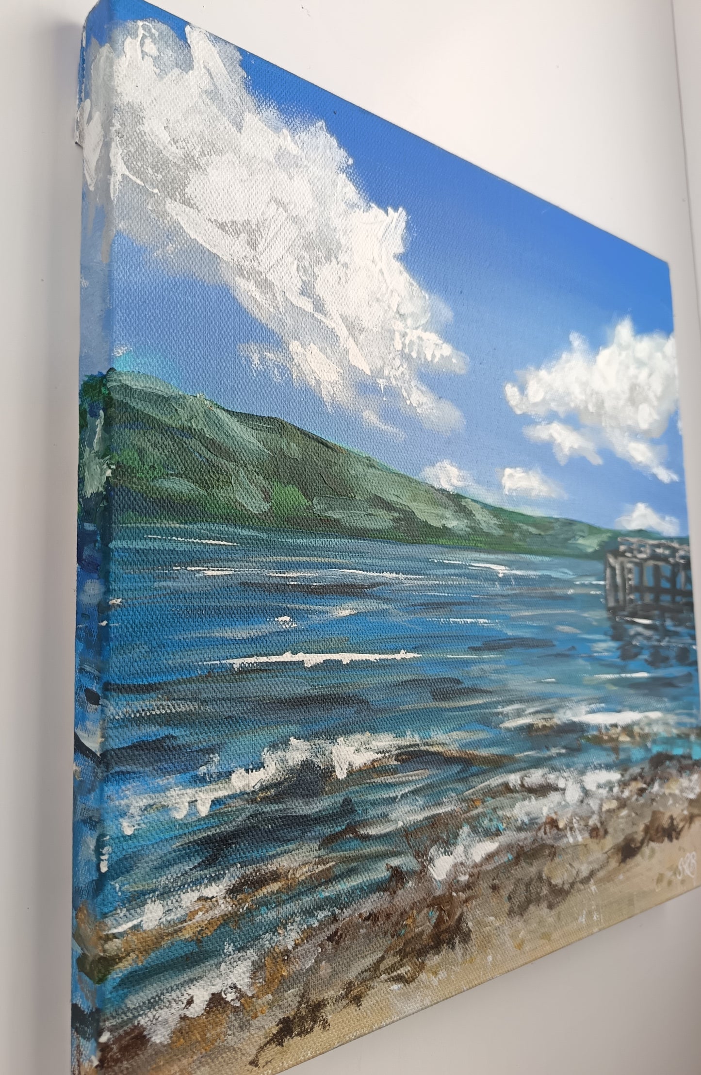 Original "View from Luss" 12" x 12" square canvas