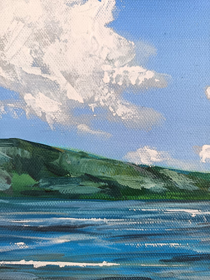 Original "View from Luss" 12" x 12" square canvas