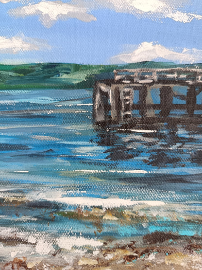 Original "View from Luss" 12" x 12" square canvas