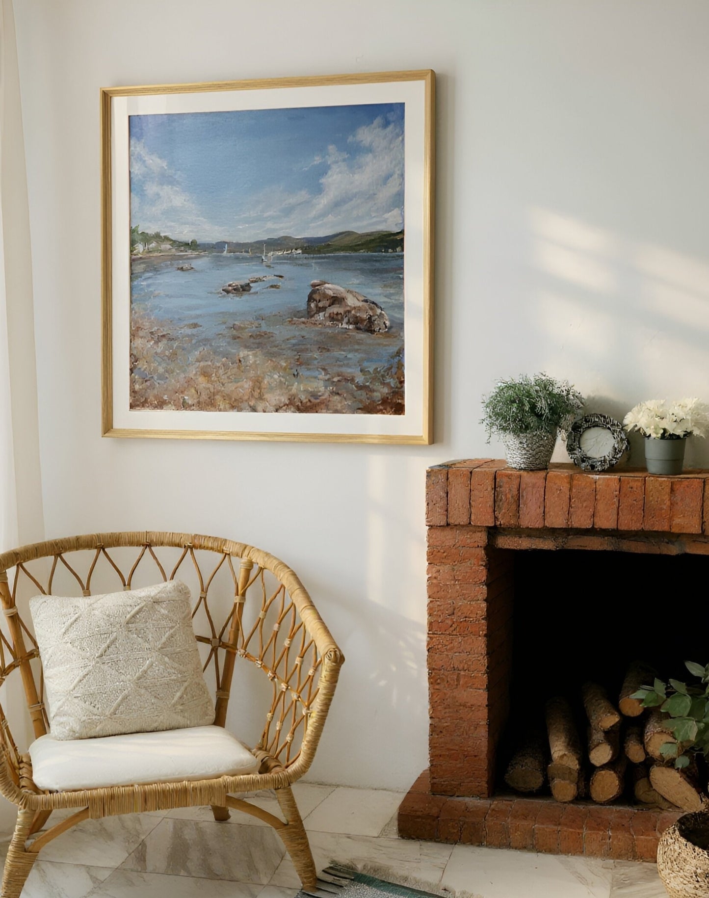 "View from Clynder" Square art print