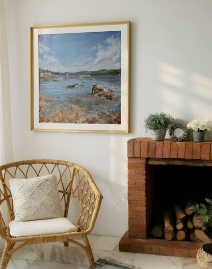 "View from Clynder" Square art print